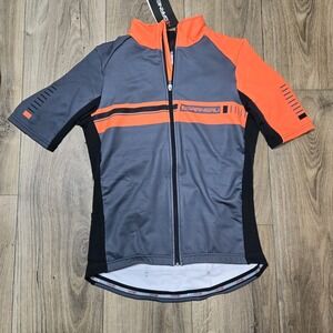Louis Garneau Team Shield Jersey Men's Size Large Gray / Orange / White New